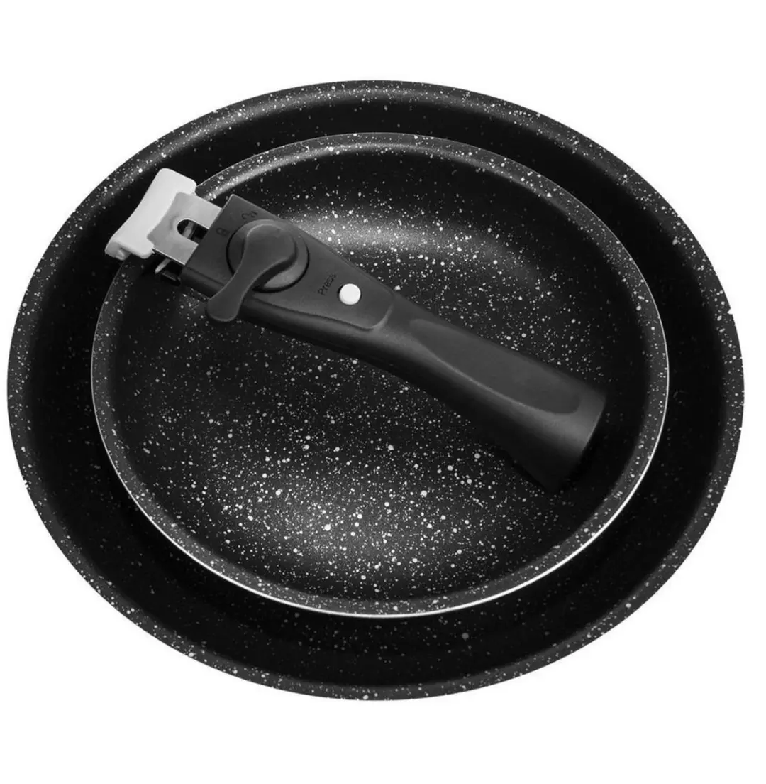 Orion Grande Granieten Pannenset 3-delig Ø20/26cm - Zwart