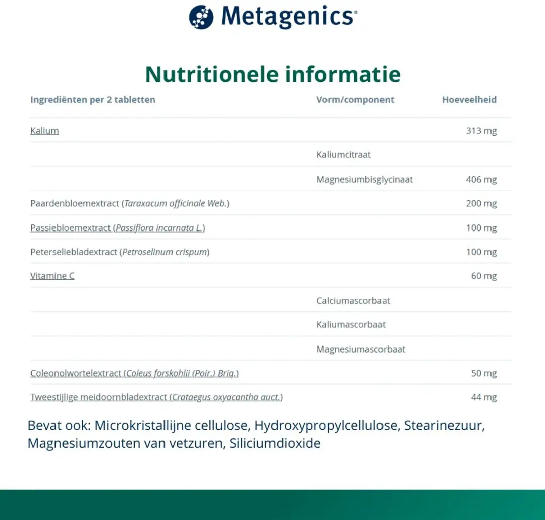 Metagenics Tensionorm 90 Tabletten