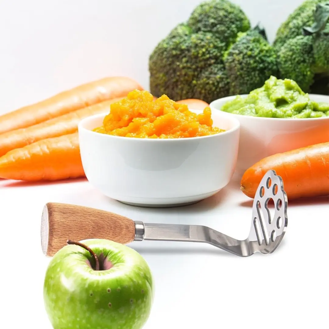 Orion Aardappelstamper RVS 14,5cm - Houten Handvat