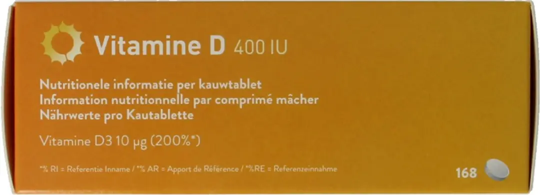 Metagenics Vitamine D 400 IE Kauwtabletten - 168 Stuks - Limoensmaak