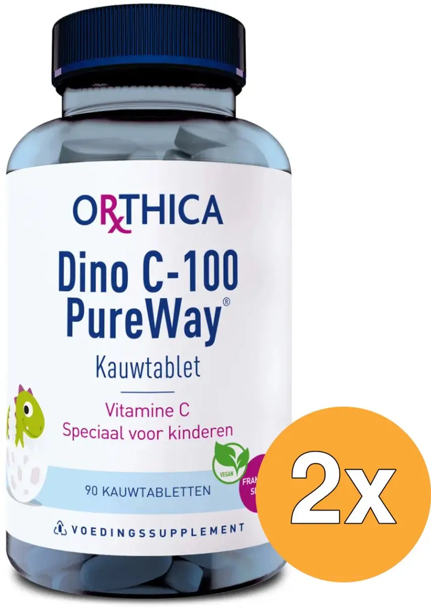 Orthica Dino C-100 PureWay Kauwtabletten - 2x90 Stuks