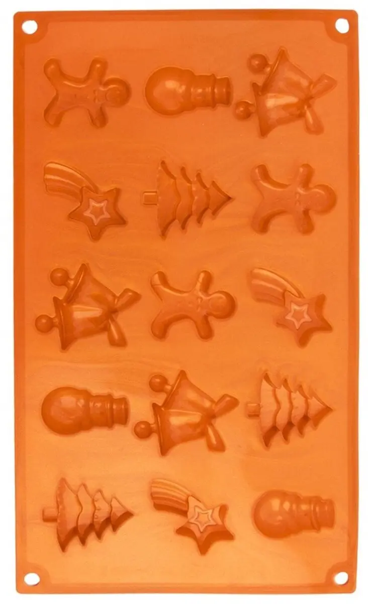 Orion Sillinie Silicoon Bakvorm Kerstmotief - 29x17x1.5cm