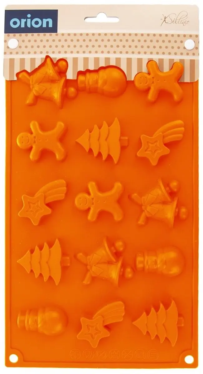 Orion Sillinie Silicoon Bakvorm Kerstmotief - 29x17x1.5cm