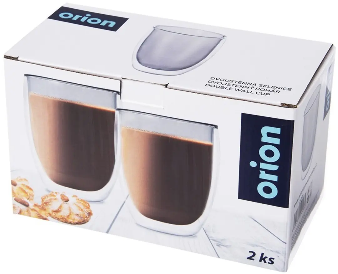 Orion Dubbelwandige Thermische Glazen 370ml - 2 Stuks