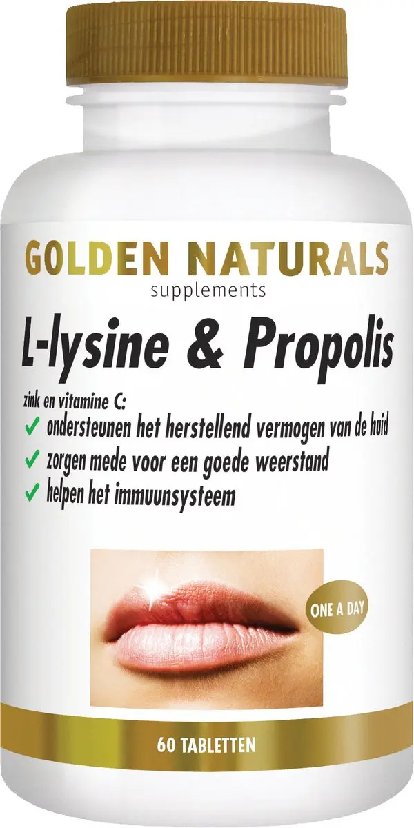 Golden Naturals L-Lysine & Propolis 60 Tabletten