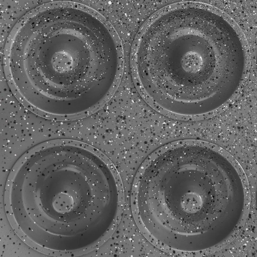 Orion Grande Stalen Donutvorm 12 Donuts - Grijs