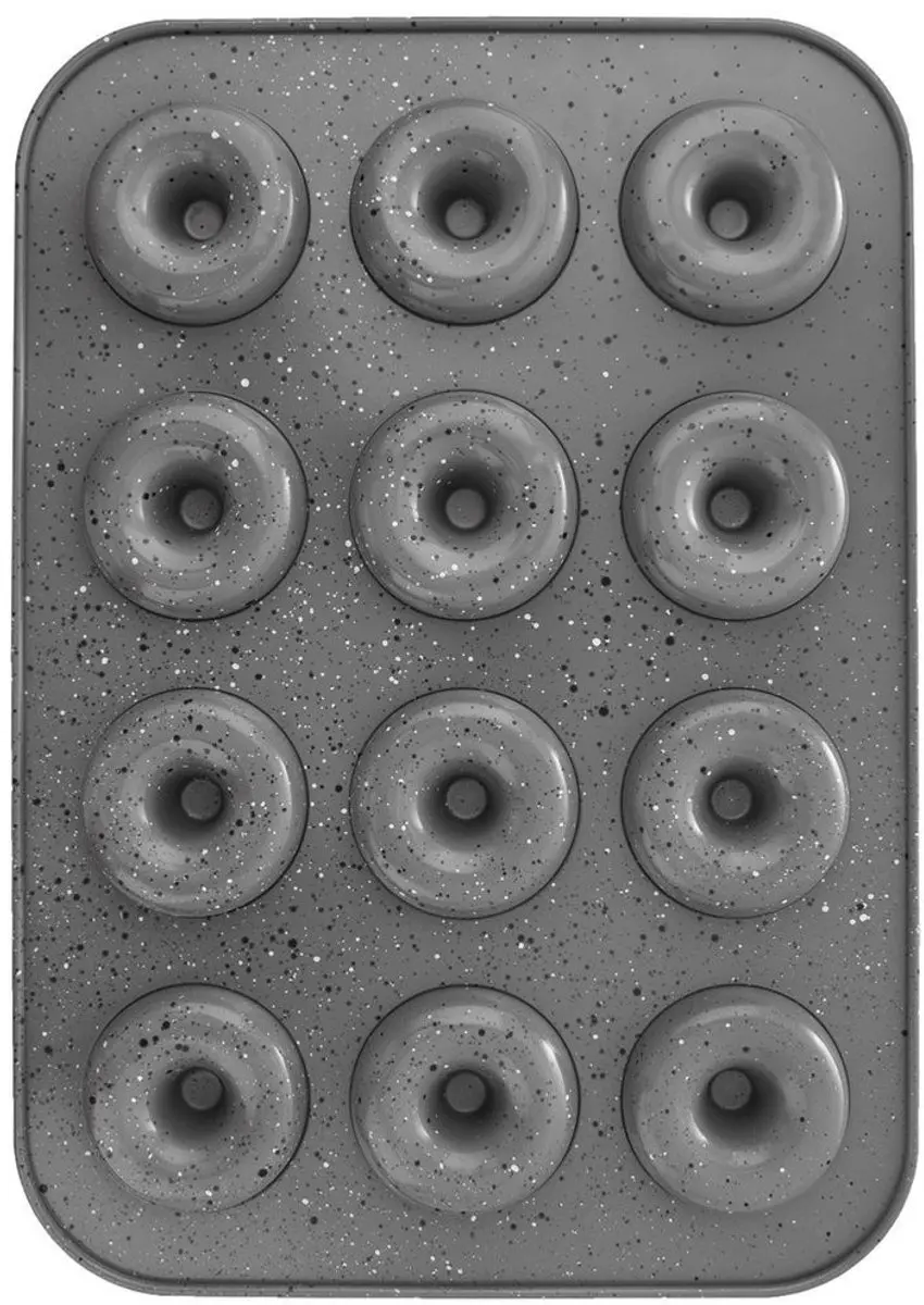 Orion Grande Stalen Donutvorm 12 Donuts - Grijs