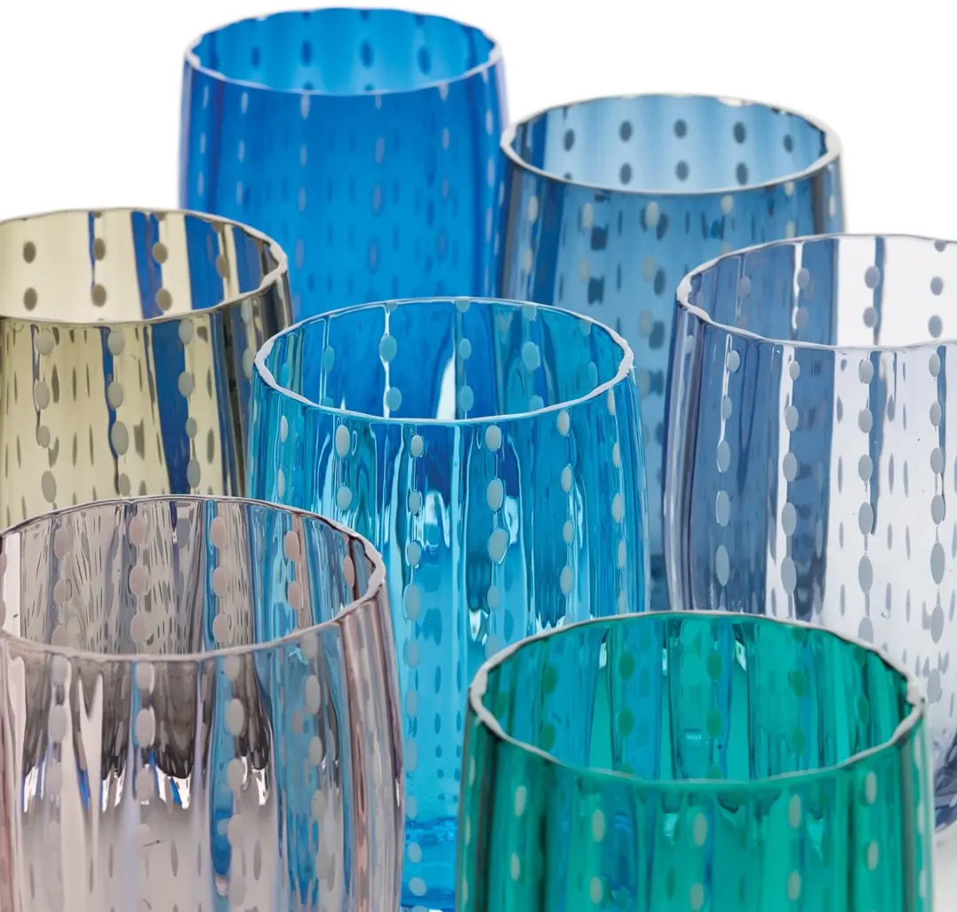 Zafferano Perle Waterglazen - Transparant - 2 Stuks