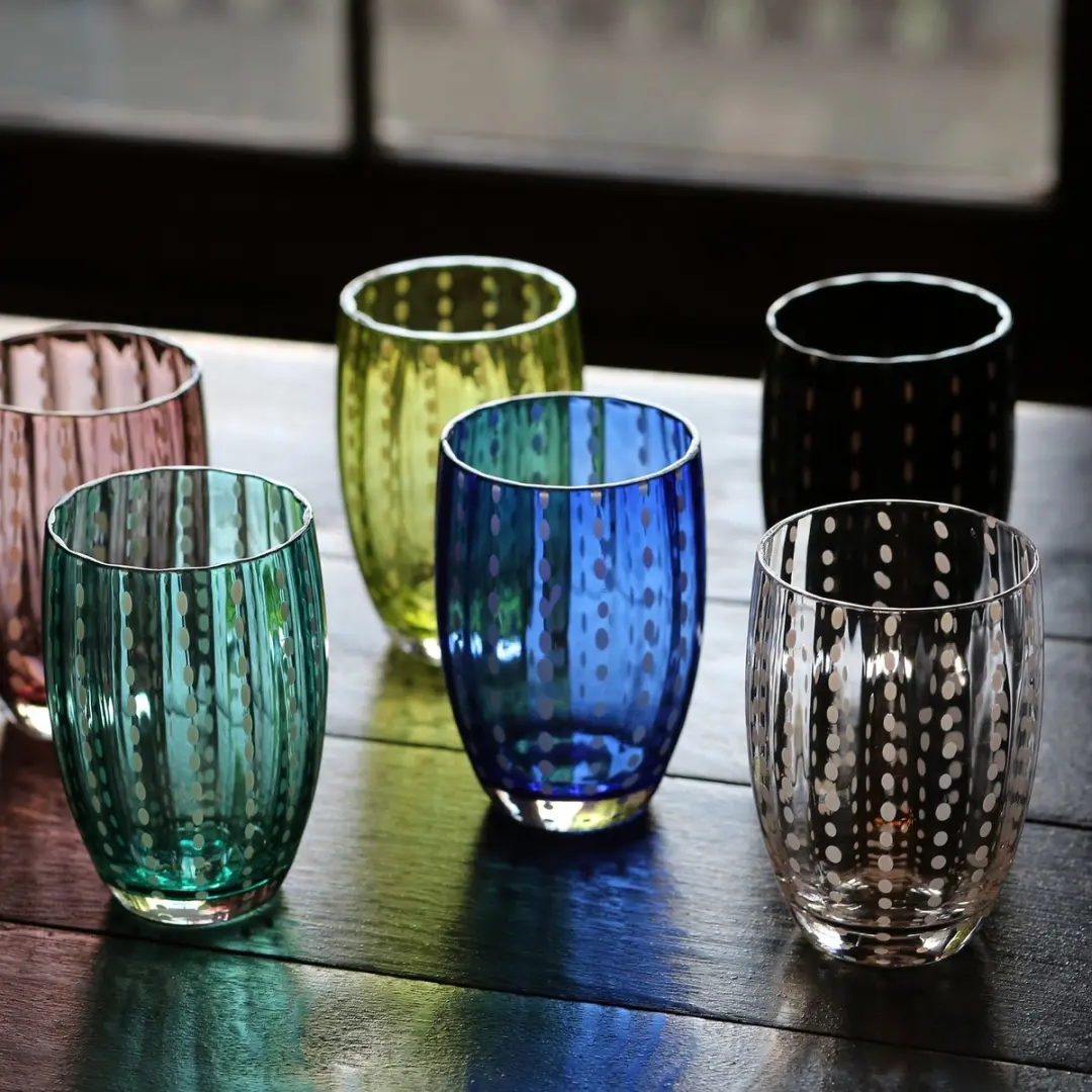 Zafferano Perle Waterglazen - Transparant - 2 Stuks