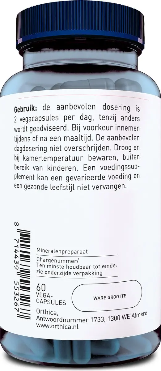 Orthica Magnesium Bisglycinaat-120 60 Vegacapsules