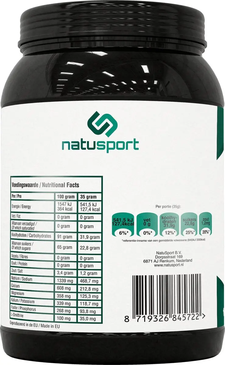 Natusport Isotone Sportdrank Rood Fruit 1kg