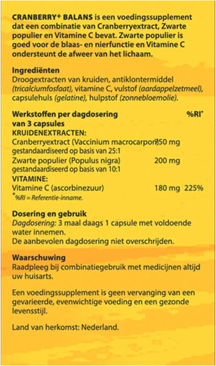 Bloem Cranberry Balans Capsules