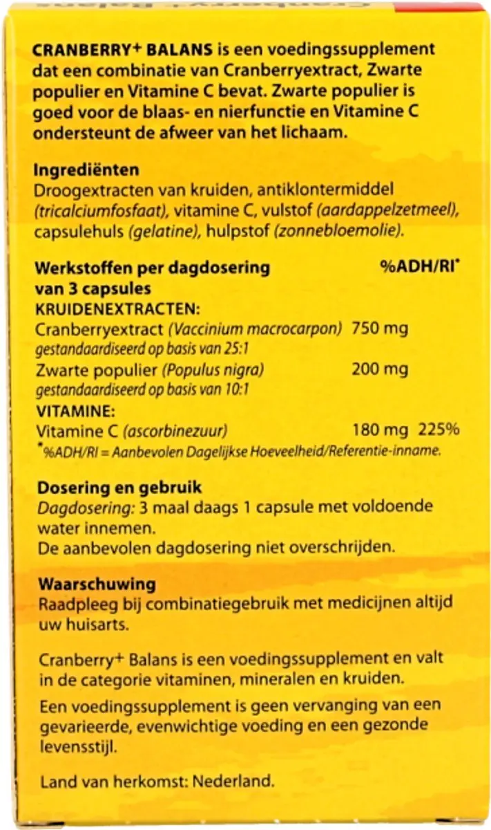 Bloem Cranberry Balans Capsules - 60 Stuks