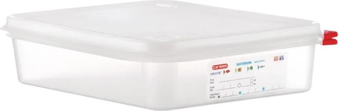 Araven GN1/2 Voedselcontainer 4L - Rood