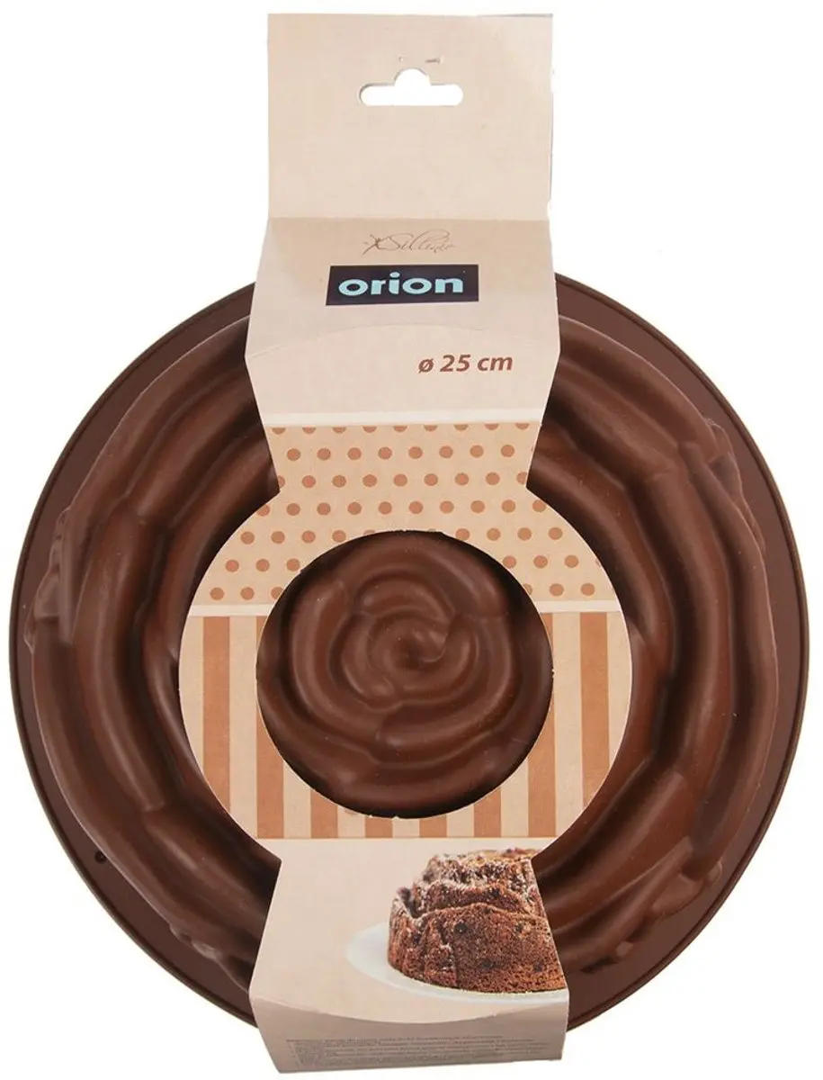 Orion Sillinie Siliconen Bakvorm Roosbruin 25cm