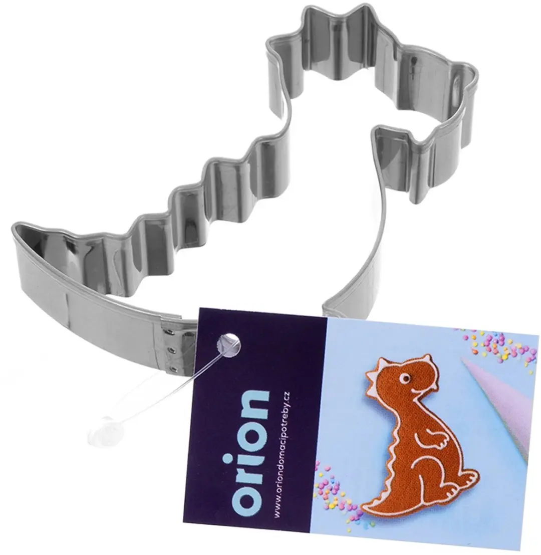 Orion Koekjessnijder Dinosaurus 6,5cm - Zilver