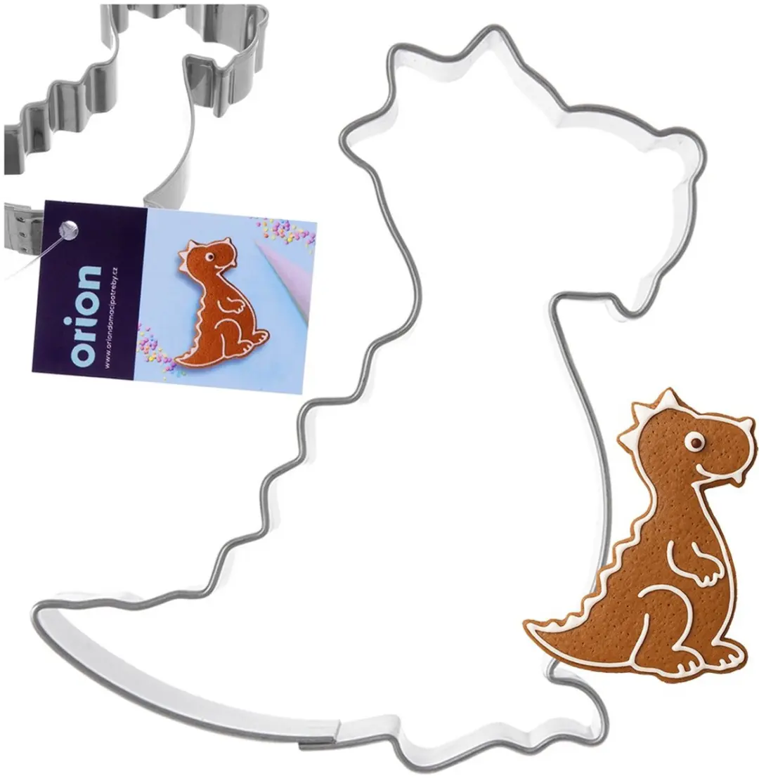 Orion Koekjessnijder Dinosaurus 6,5cm - Zilver