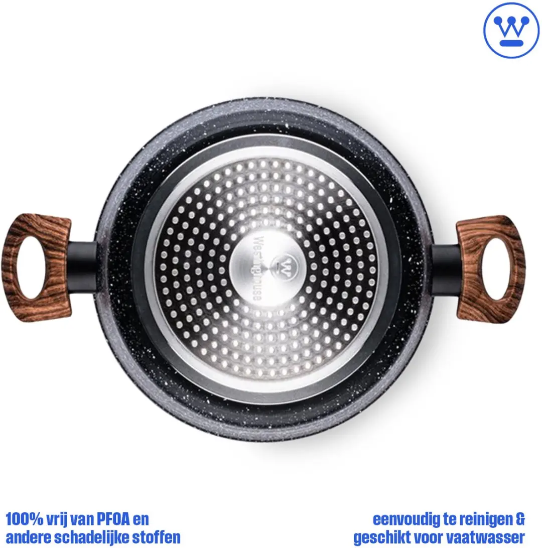 Westinghouse Braadpan 28cm Inductie - Zwart Marmer