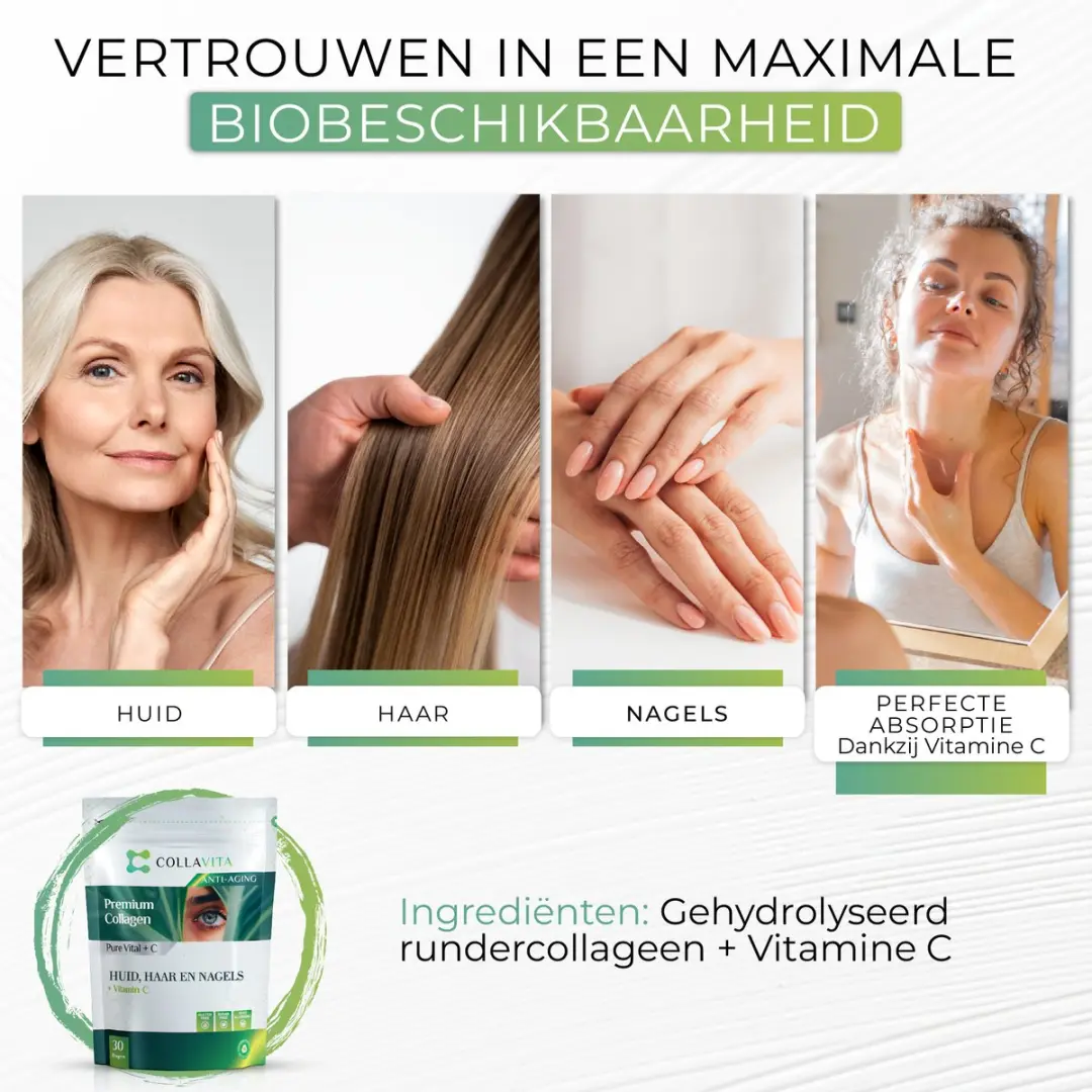 Collavita Collageen Poeder 80g - Huid/Haar/Nagels