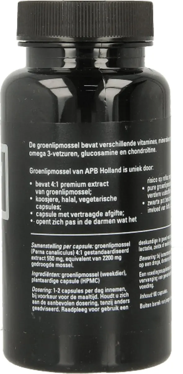 APB Holland Groenlipmossel Extract 550mg - 60 Capsules