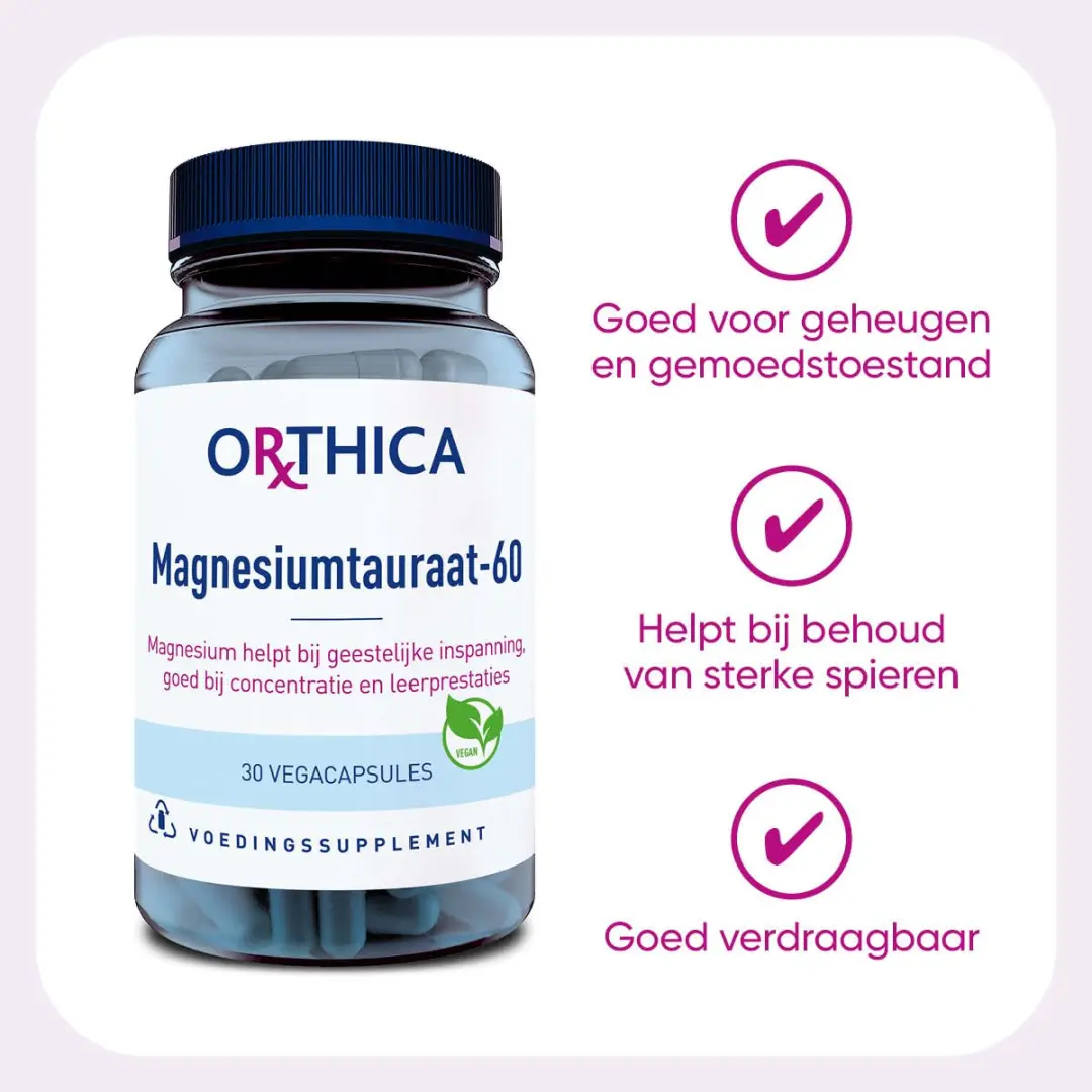 Orthica Magnesiumtauraat-60 30 Vegacapsules