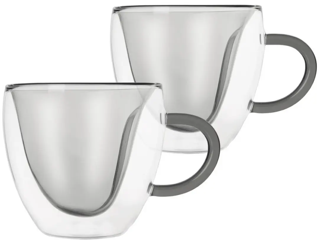 Orion Double Thermische Glazen 280ml - Set van 2 - Zwart