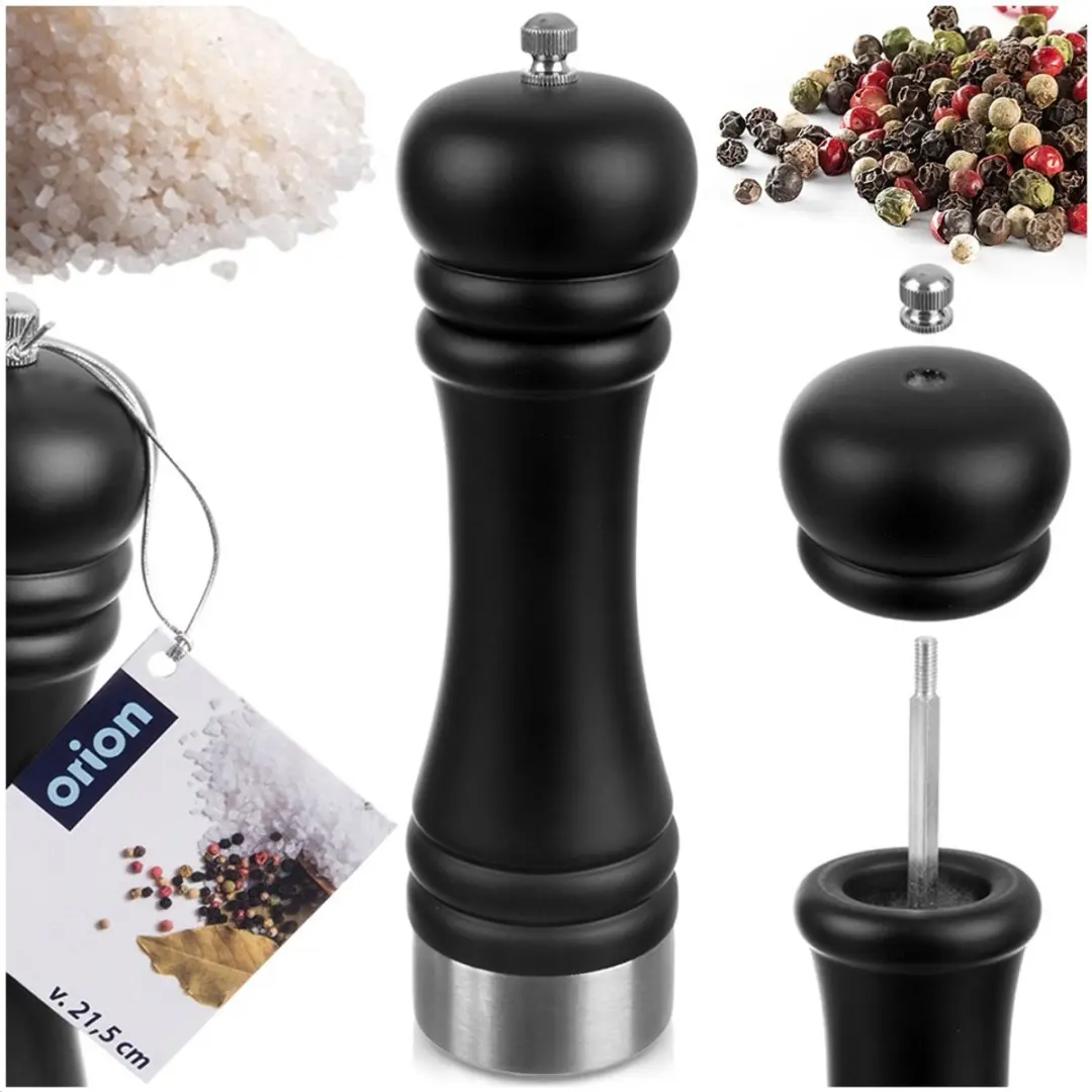 Orion Peper- en Zoutmolen Hout 130237 - Zwart