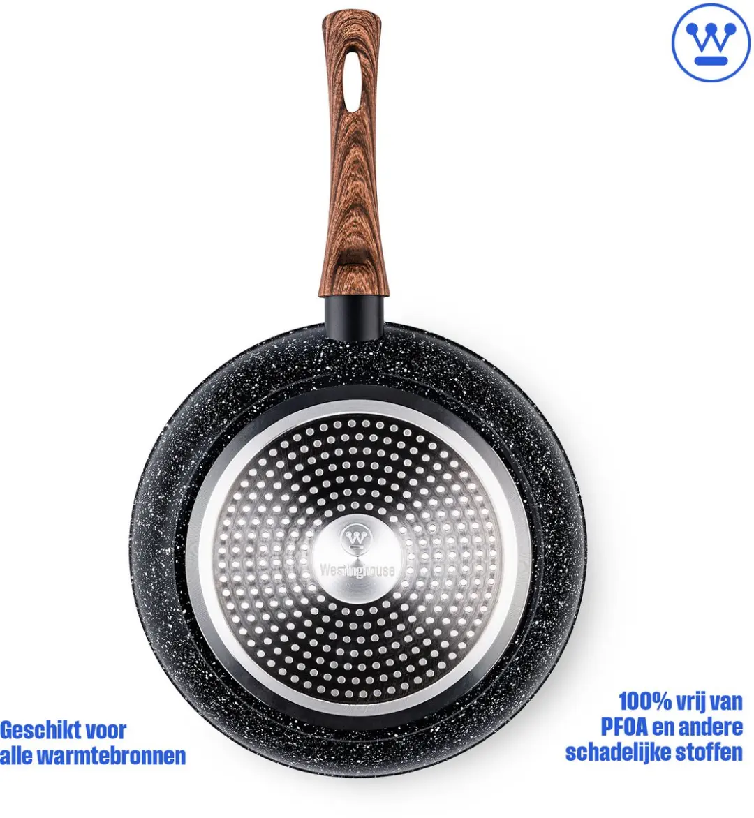 Westinghouse Koekenpan 26cm Inductie - Zwart Marmer