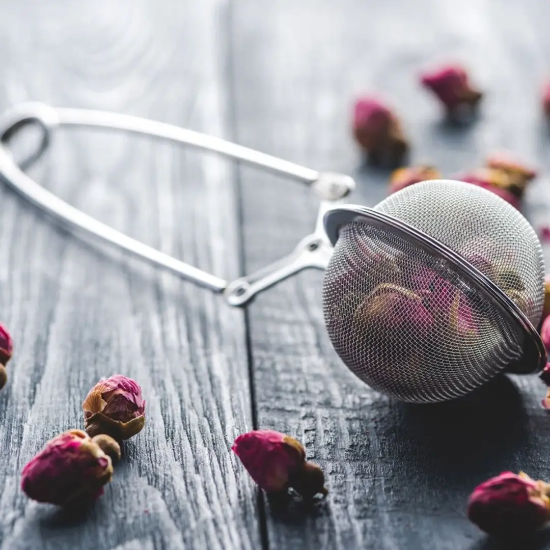 Orion RVS Kruidentheefilter met Tang - Zilver