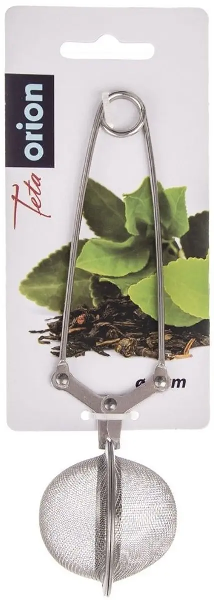Orion RVS Kruidentheefilter met Tang - Zilver