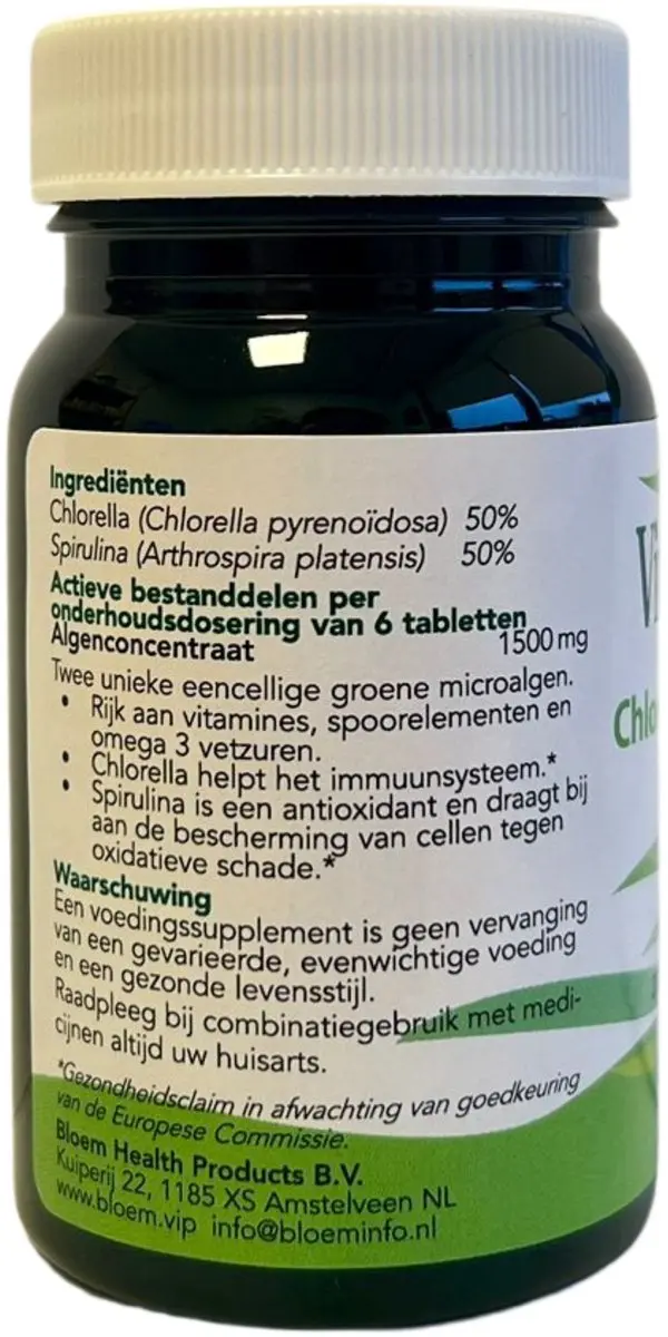 Bloem Chlorella & Spirulina Vital Green 200 Tabletten