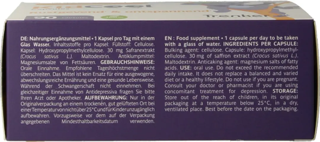 Trenker KidCool 90 Capsules - 90 mg