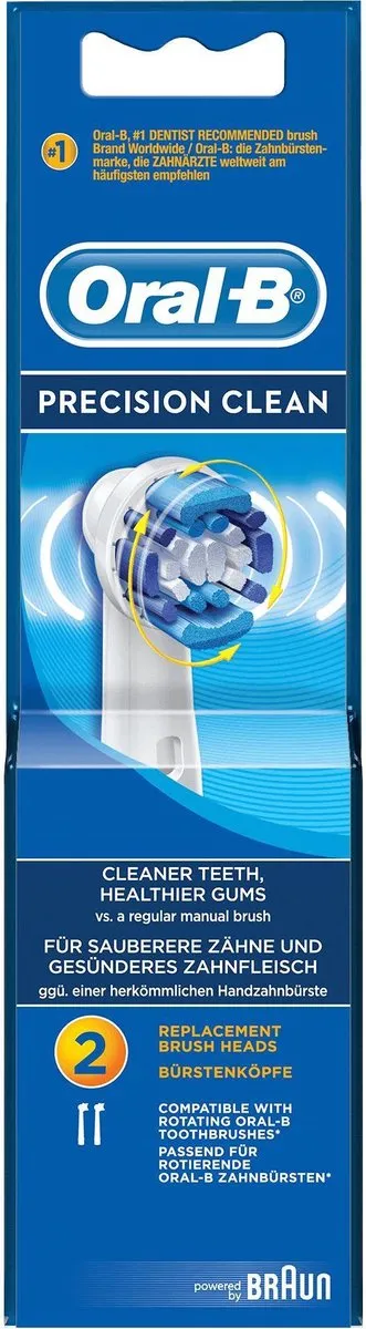Oral-B Precision Clean Opzetborstels 2 Stuks - Wit