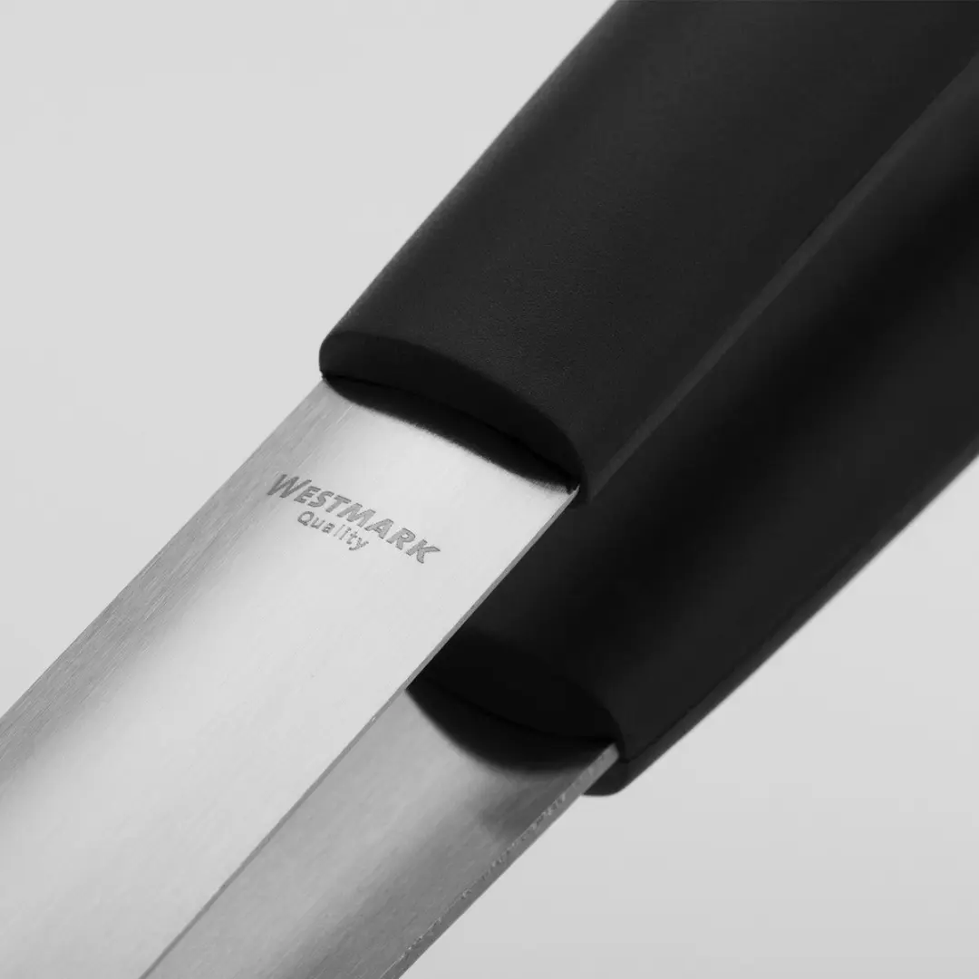 Westmark Grill-/Braadtang 40cm - Roestvrij staal - Zwart/Zilver/Rood