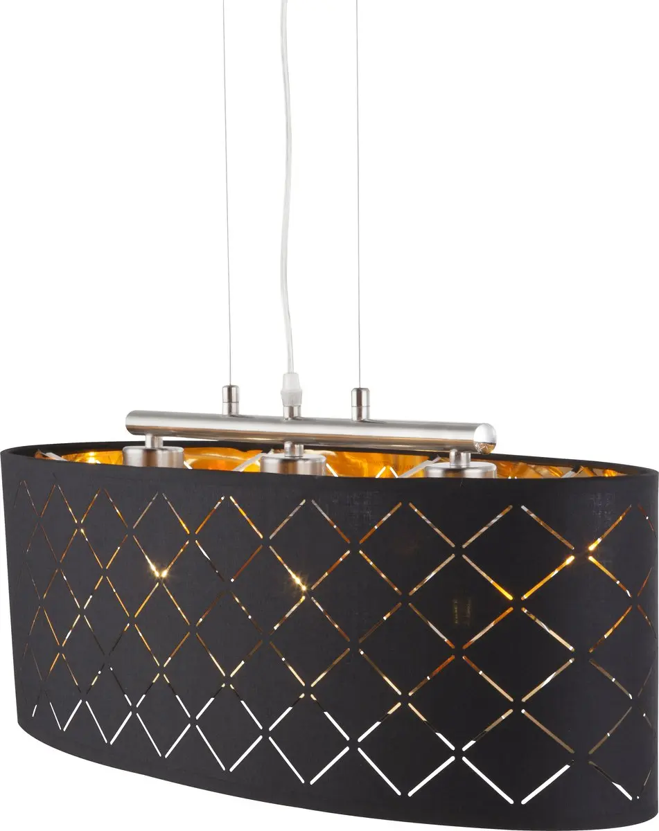 Globo Gunther Hanglamp - 3 Lichtpunten - Zwart