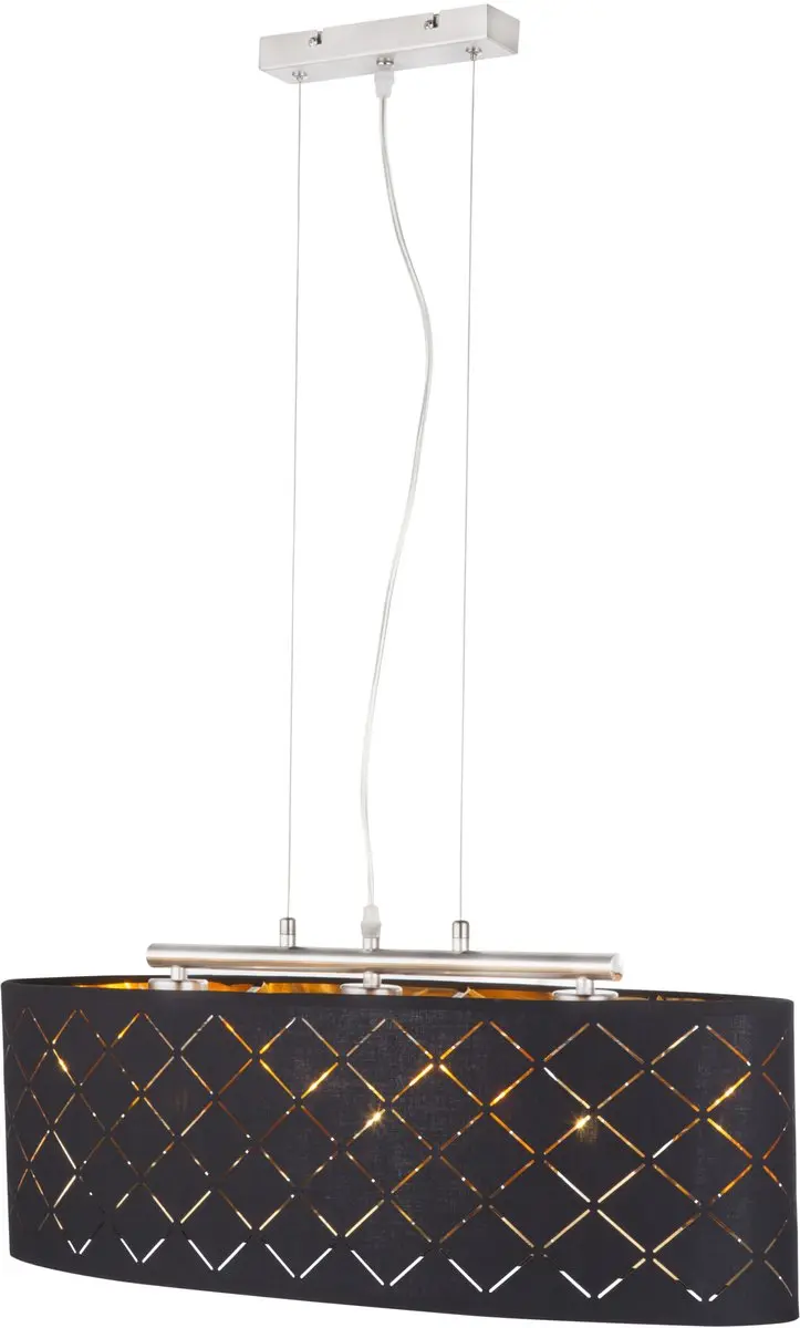 Globo Gunther Hanglamp - 3 Lichtpunten - Zwart