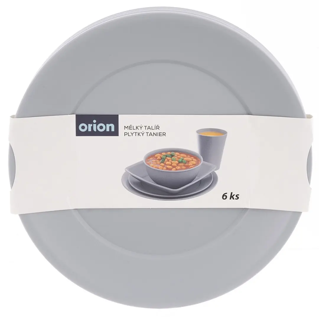 Orion Grijs Dinerborden 23,5cm - 6 Stuks