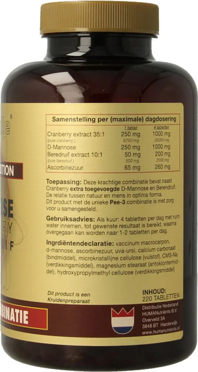 Artelle D-Mannose Cranberry Beredruif 220 Tabletten