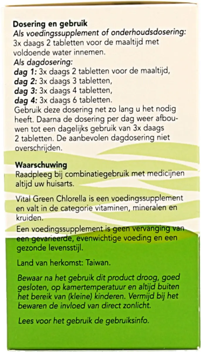 Bloem Vital Green Chlorella 1000 Tabletten