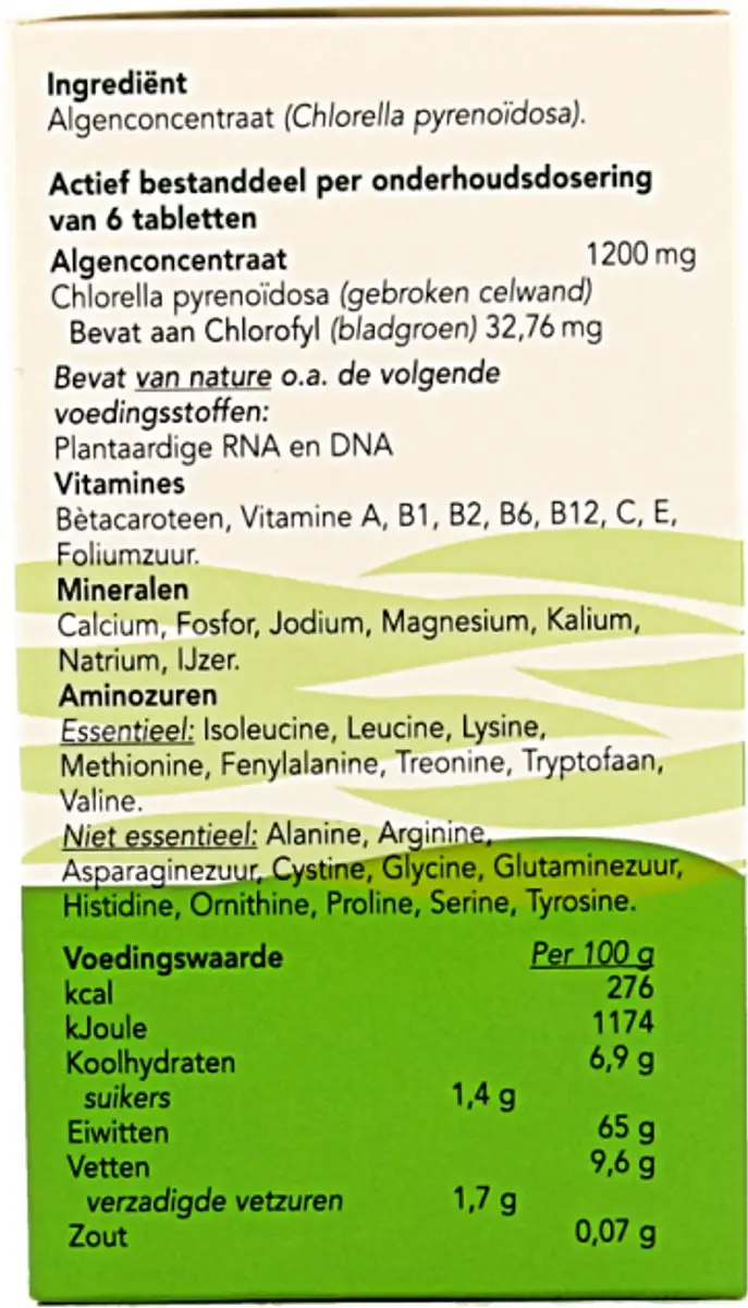 Bloem Vital Green Chlorella 1000 Tabletten