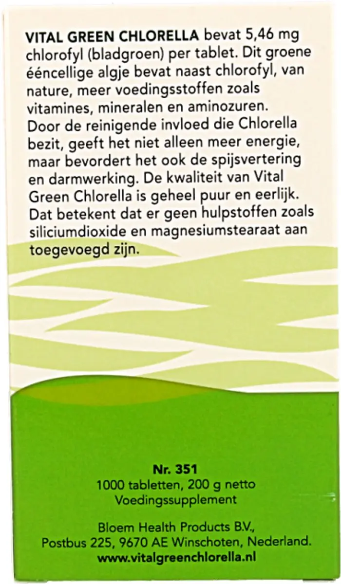 Bloem Vital Green Chlorella 1000 Tabletten
