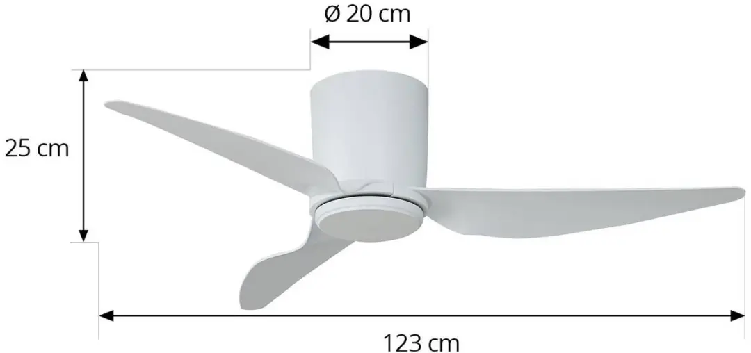 Lindby Plafondventilator 123cm