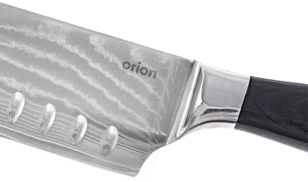 Orion Santoku Mes 31cm - Damascus Staal - Houten Greep