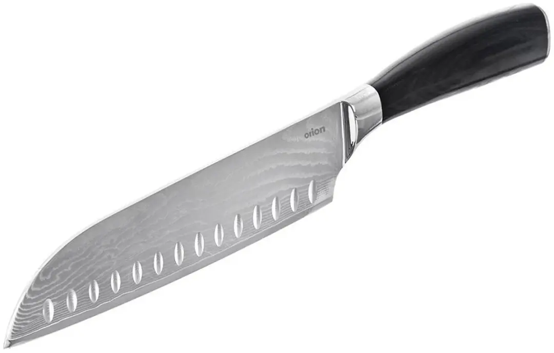 Orion Santoku Mes 31cm - Damascus Staal - Houten Greep