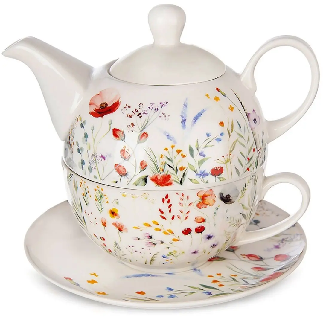 Orion Maki Porseleinen Theepot & Koppen Set 680ml