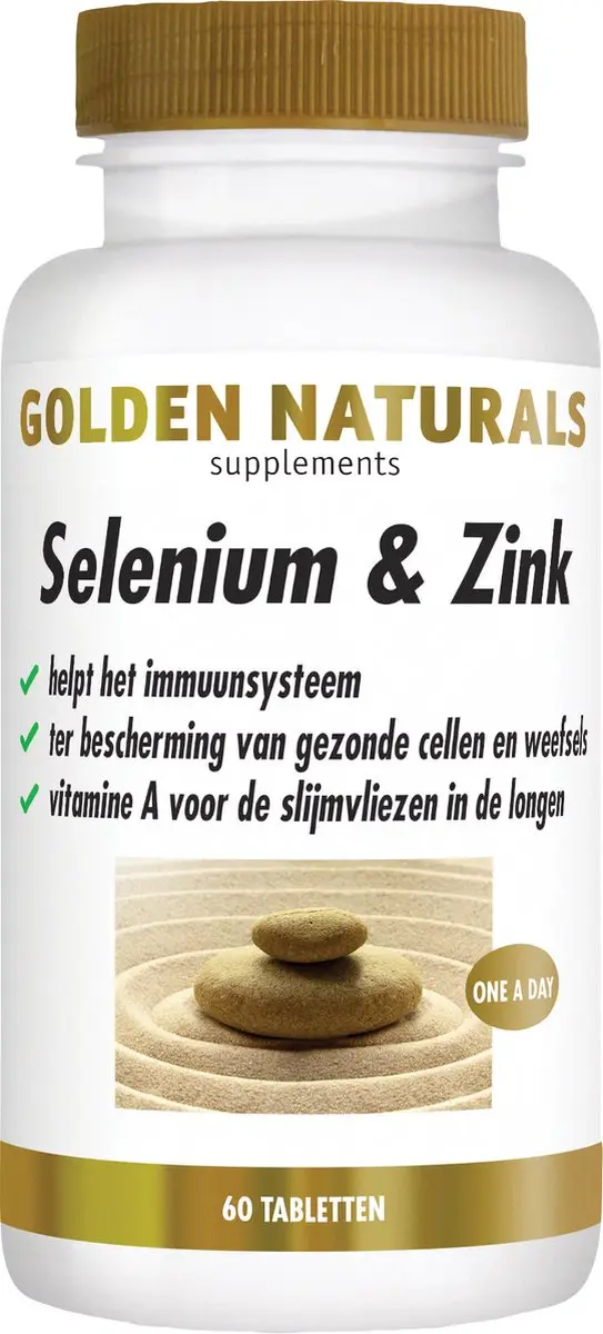Golden Naturals Selenium & Zink 60 Veganistische Tabletten