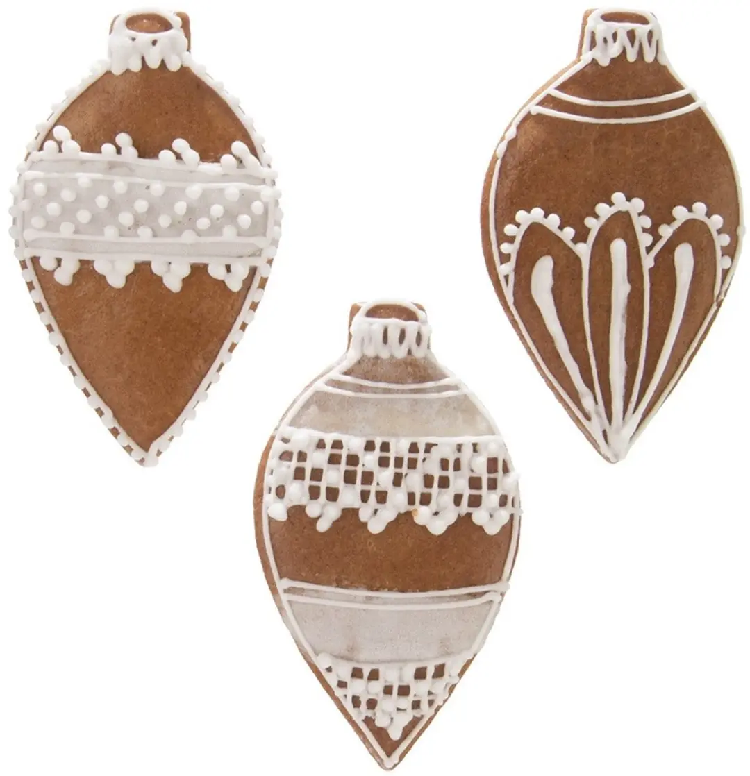 Orion Roestvrijstalen Kerstbalvorm Koekjessteker 9cm - Zilver
