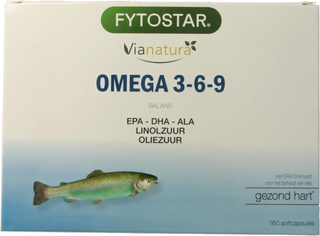 Fytostar Vianatura Omega 3-6-9 Voedingssupplement 160 Softcapsules