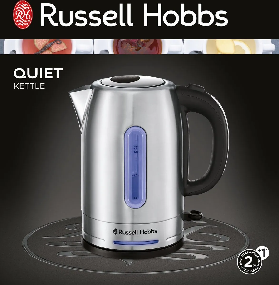 Russell Hobbs Quiet Boil Waterkoker 26300-70 - 1.7L - 2400W - Zilver