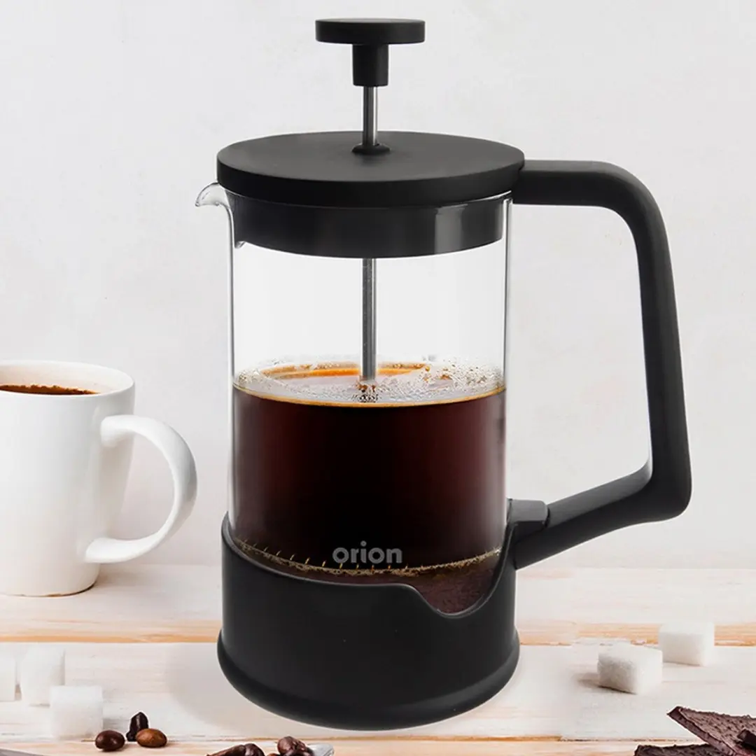 Orion Black Serie Glazen Cafetière 650ml - Borosilicaatglas